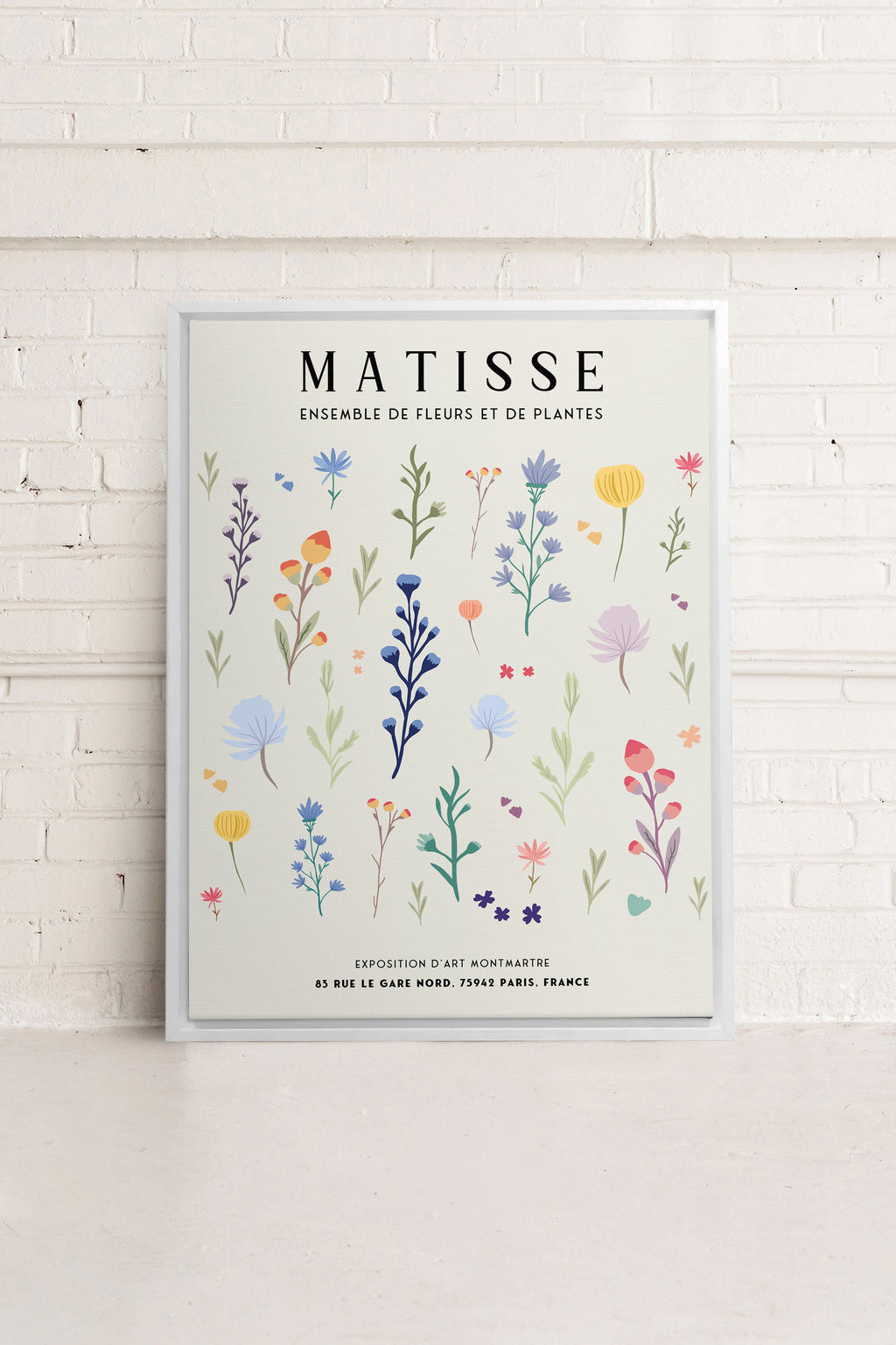 Flower Set, Stretched Canvas Artwork