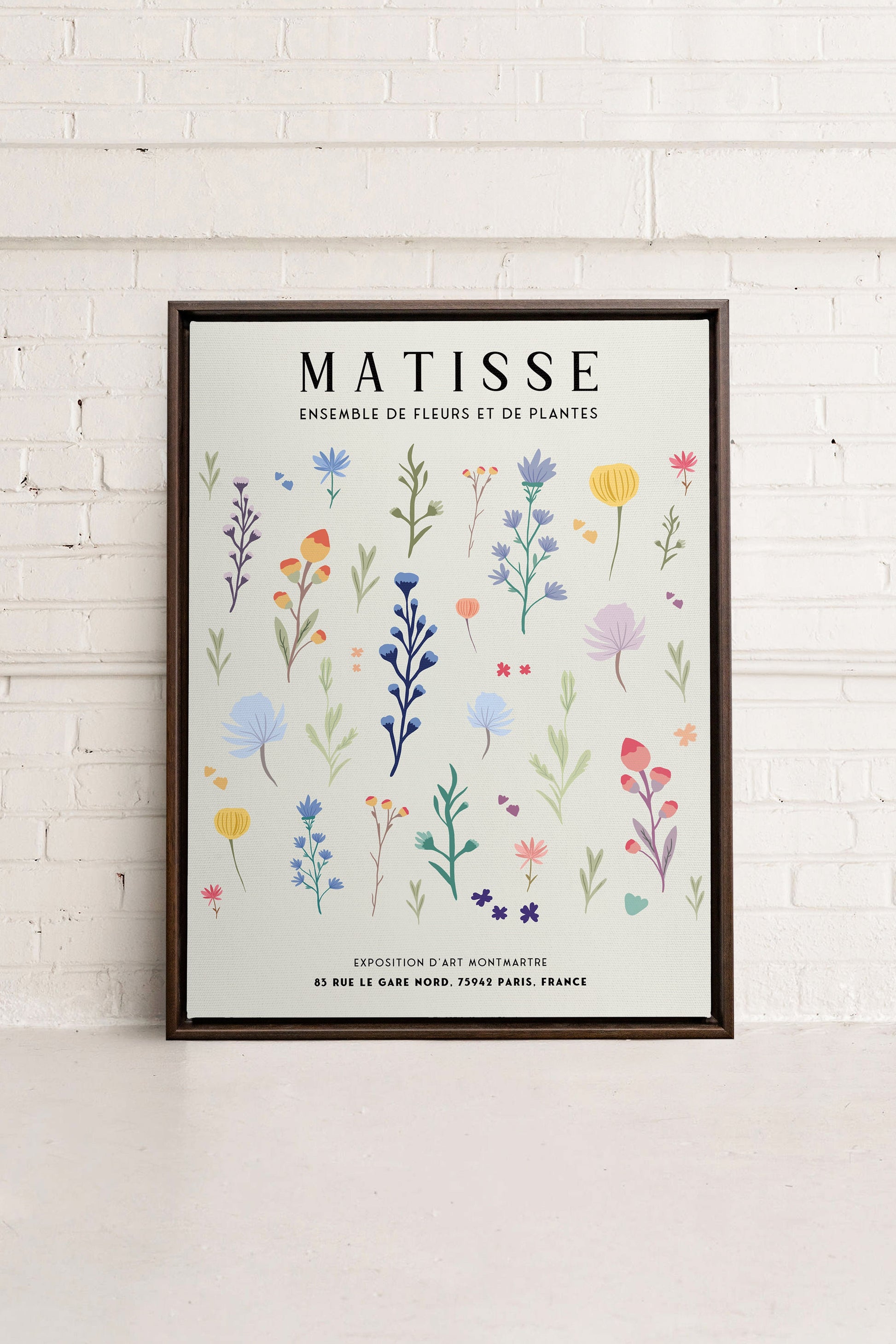 Flower Set, Stretched Canvas Artwork