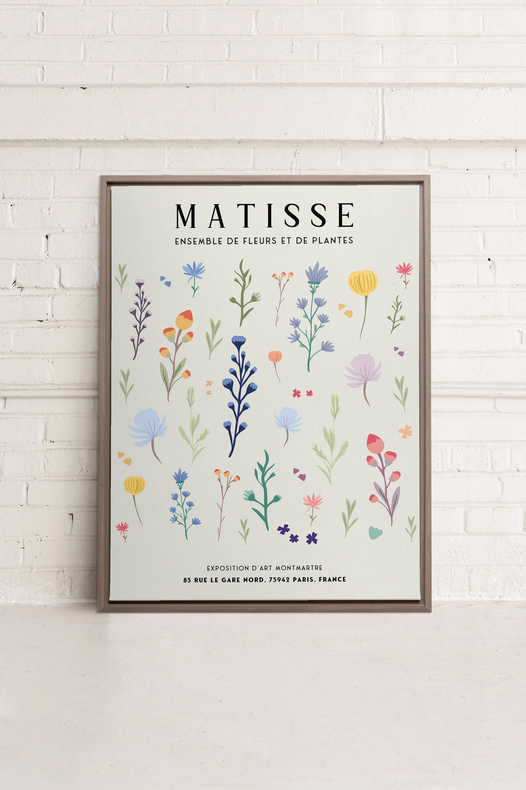 Flower Set, Stretched Canvas Artwork