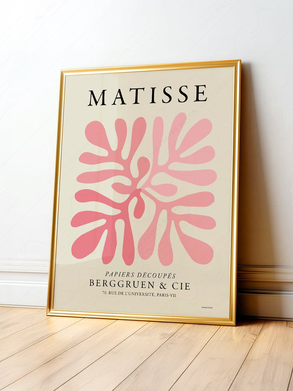 Henri Matisse Pink Coral Cut-Out Print – Modern Abstract Wall Art