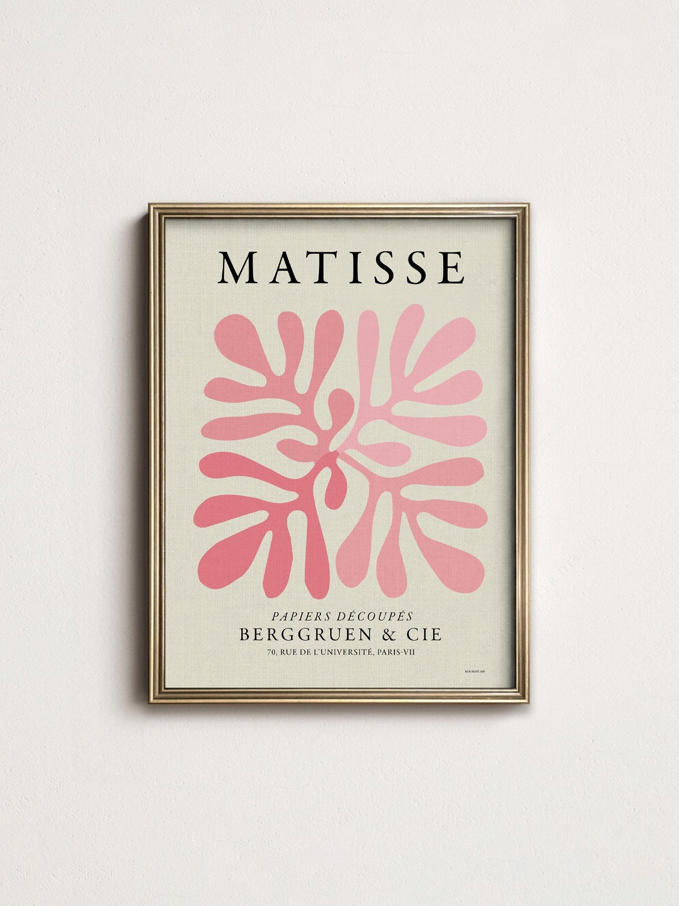 Henri Matisse Pink Coral Cut-Out Print – Modern Abstract Wall Art