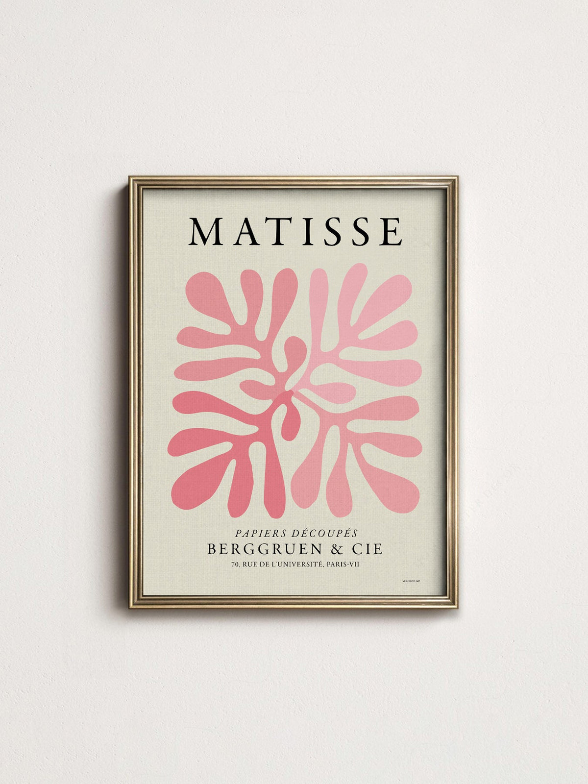 Henri Matisse Pink Coral Cut-Out Print – Modern Abstract Wall Art