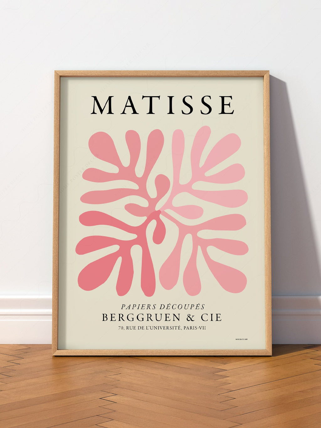 Henri Matisse Pink Coral Cut-Out Print – Modern Abstract Wall Art