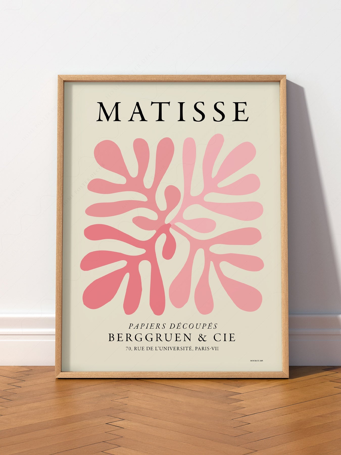 Henri Matisse Pink Coral Cut-Out Print – Modern Abstract Wall Art