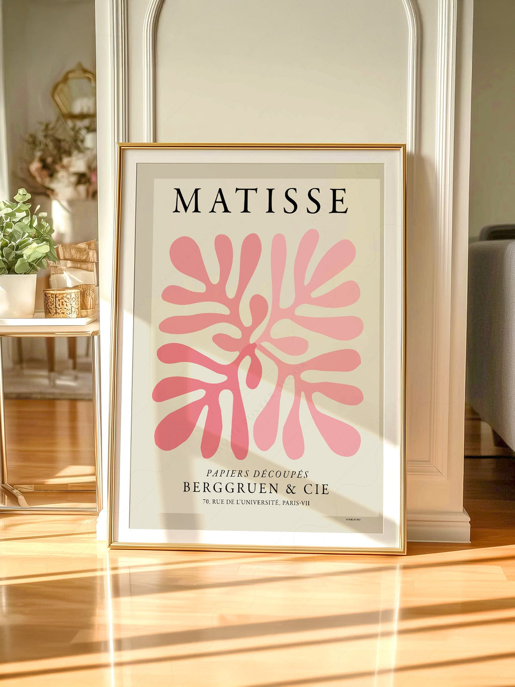 Henri Matisse Pink Coral Cut-Out Print – Modern Abstract Wall Art