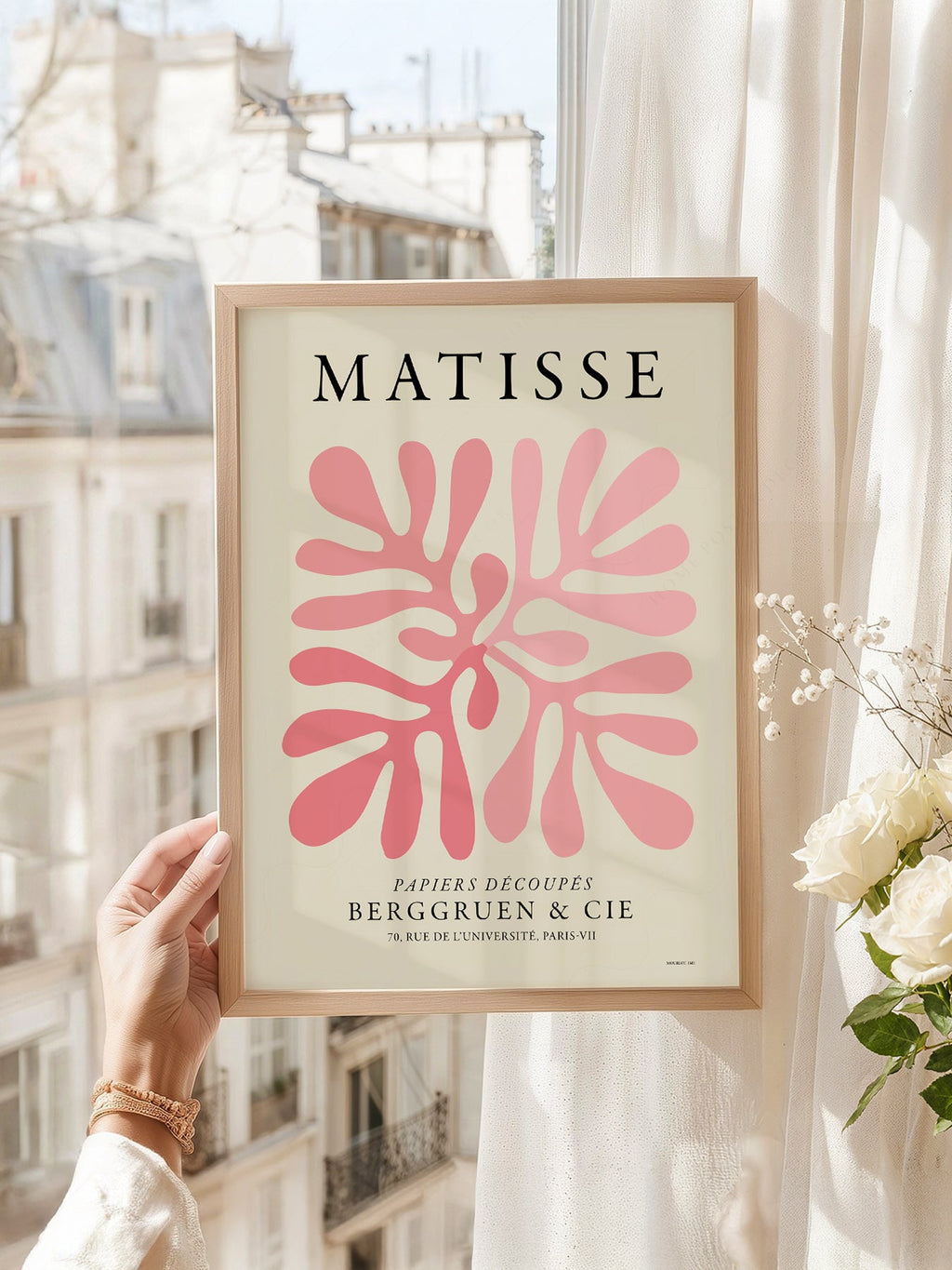 Henri Matisse Pink Coral Cut-Out Print – Modern Abstract Wall Art