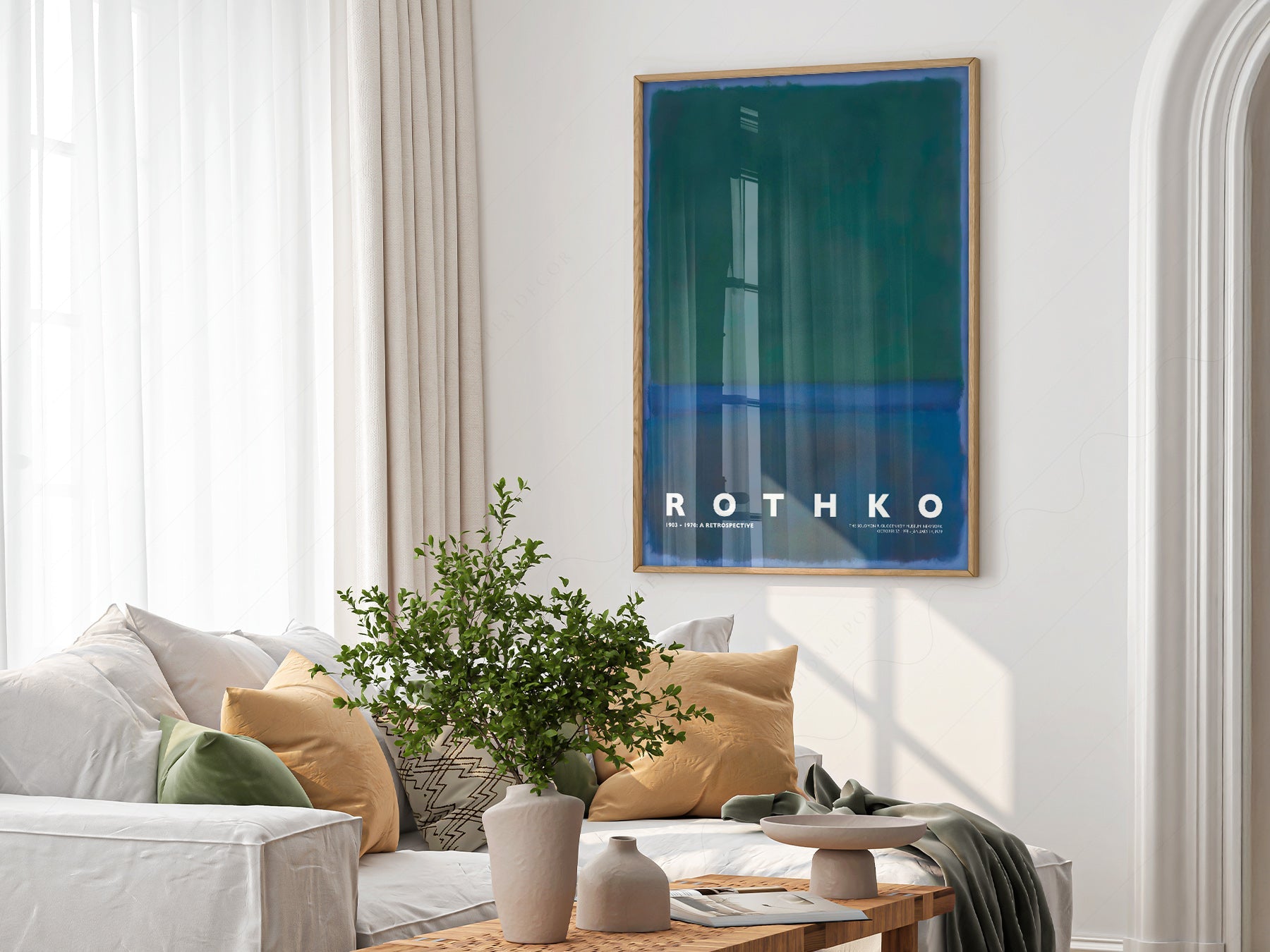 Mark Rothko Untitled Green Blue Art Print – Abstract Expressionist Poster