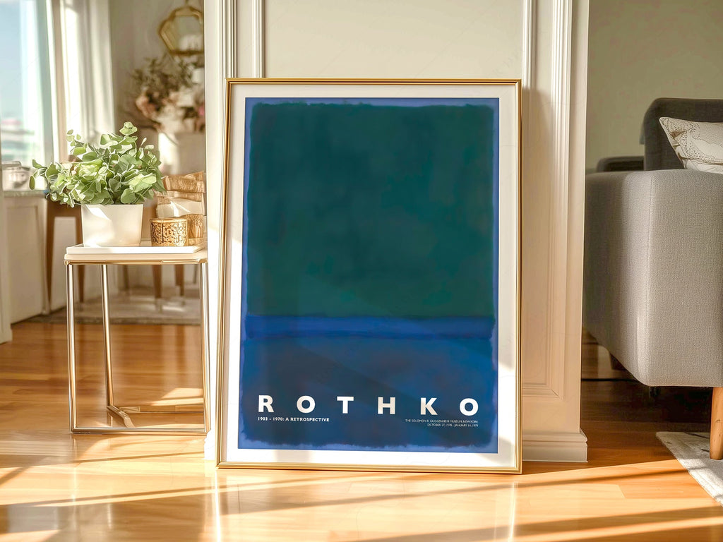 Mark Rothko Untitled Green Blue Art Print – Abstract Expressionist Poster