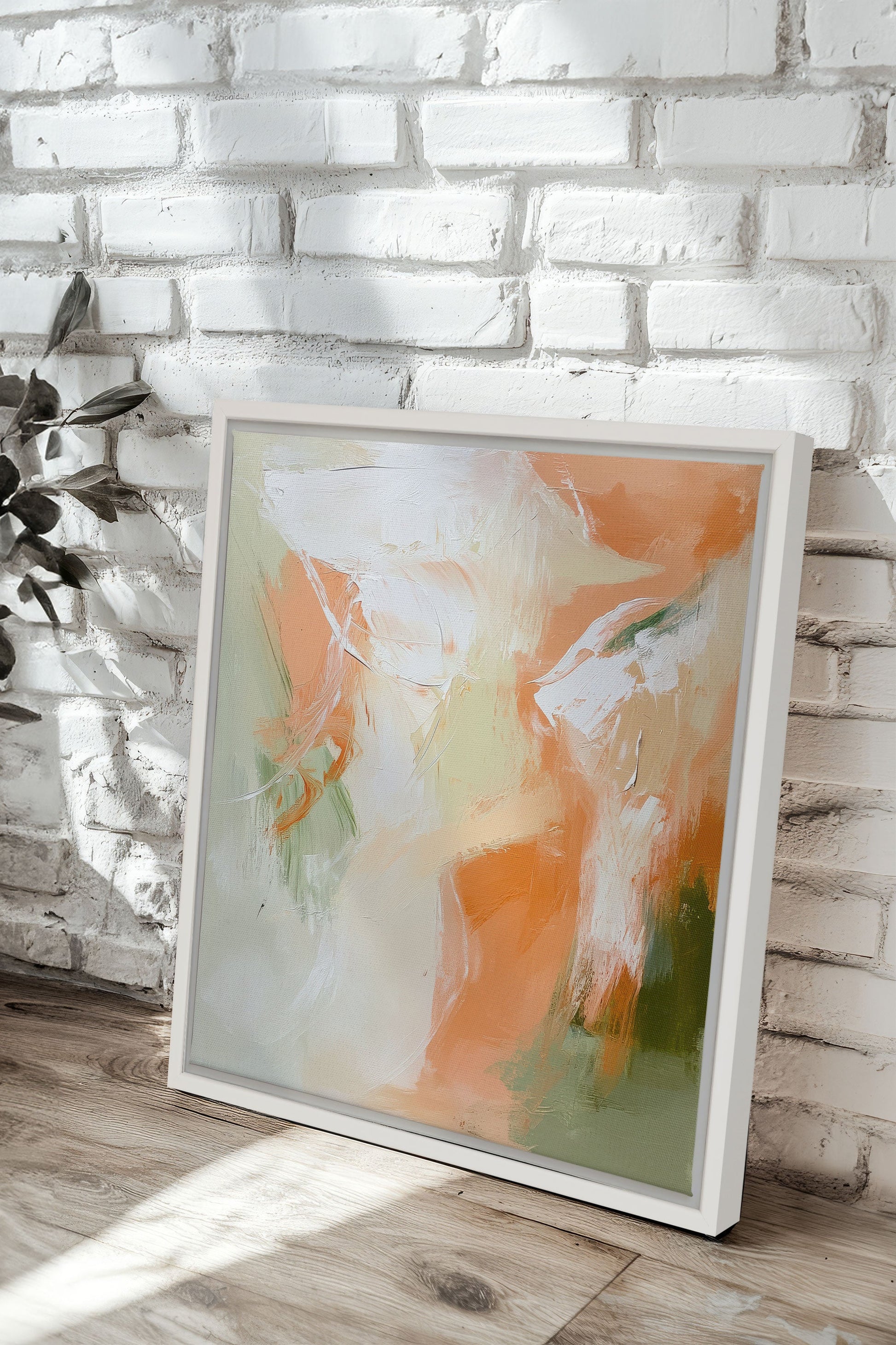 PEACHY FLOW, Stretched Canvas Artwork