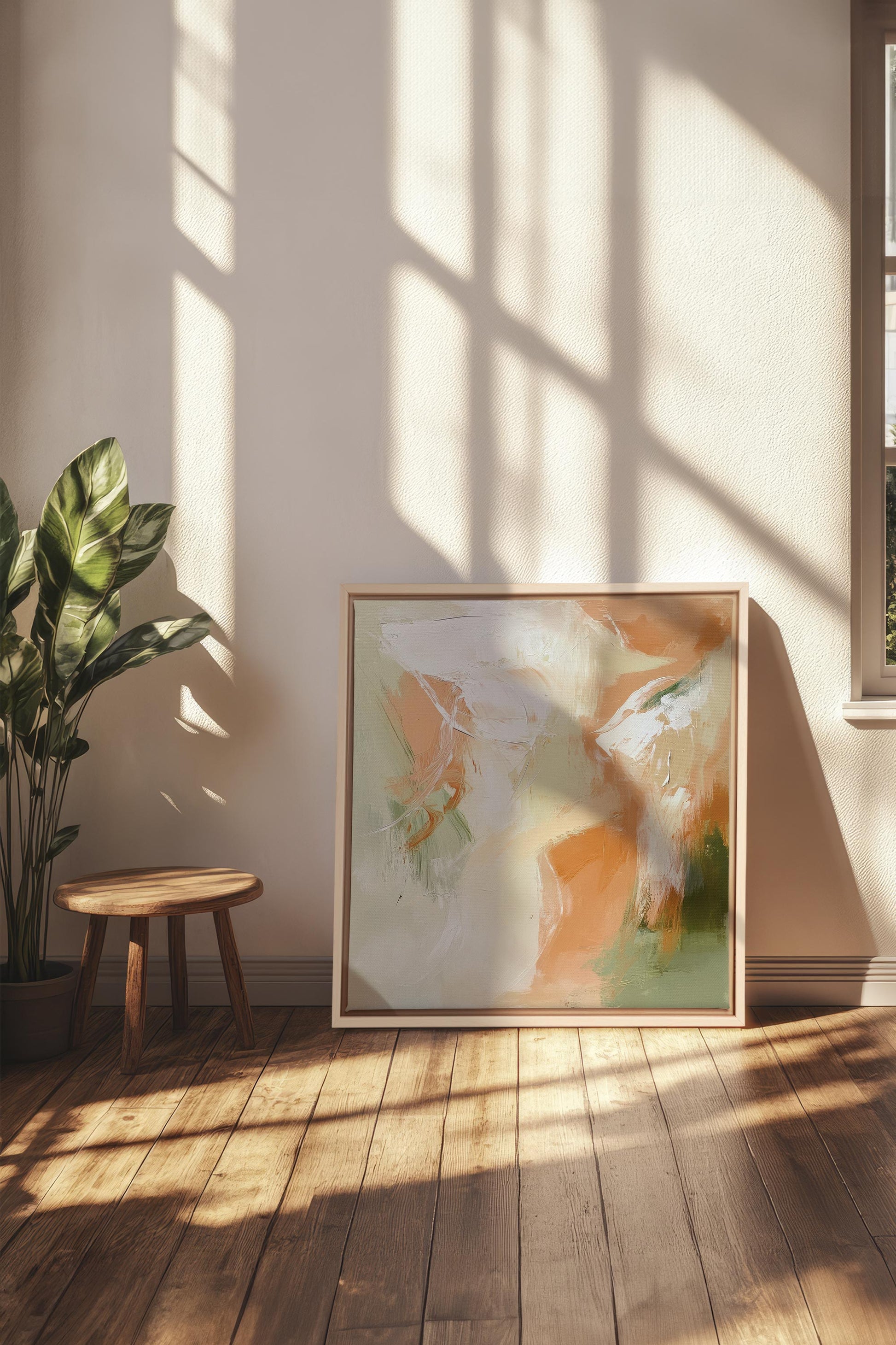 PEACHY FLOW, Stretched Canvas Artwork