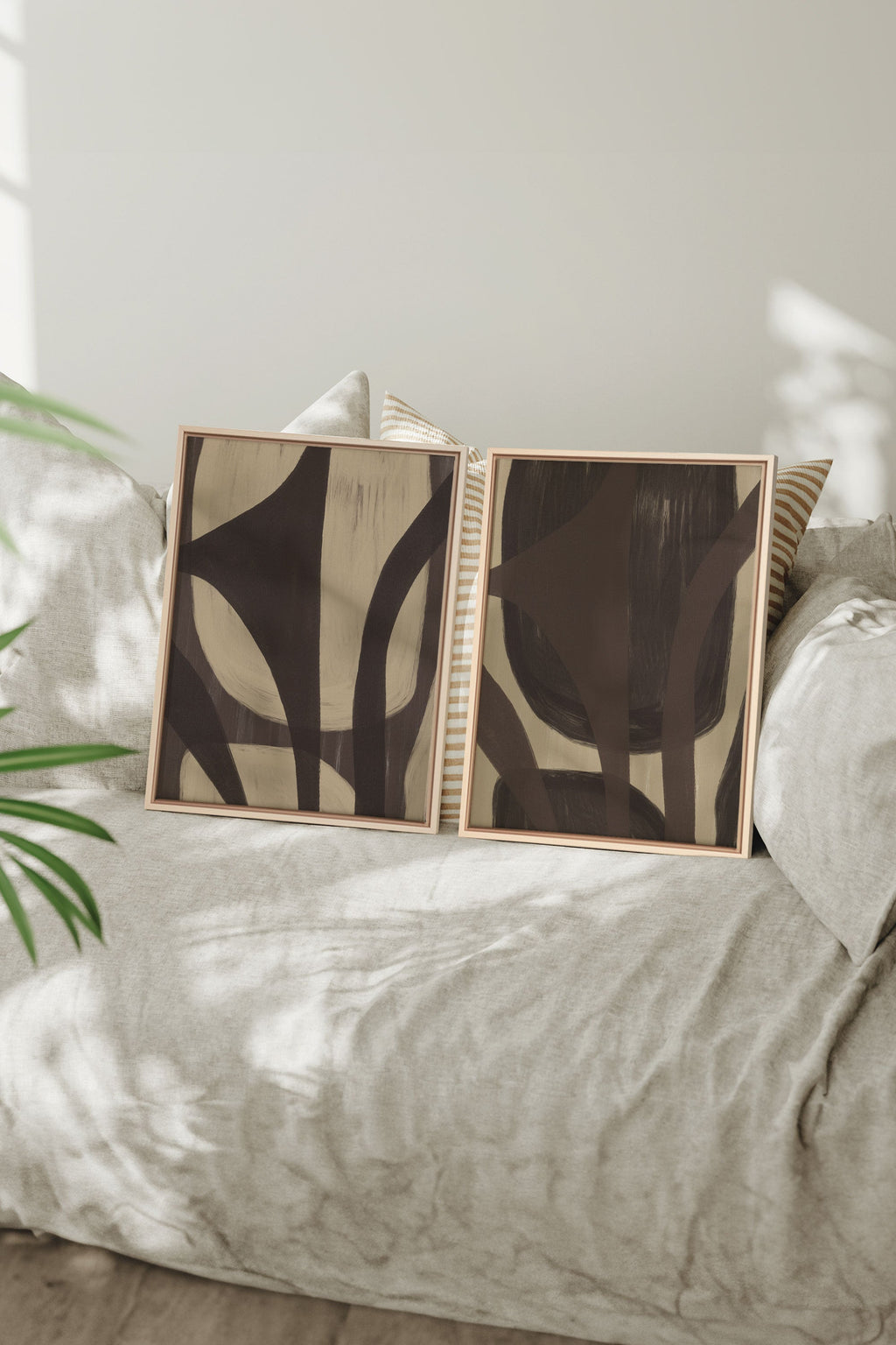 SOFT PATHWAYS DUO (2 Stretched Canvas Artworks)
