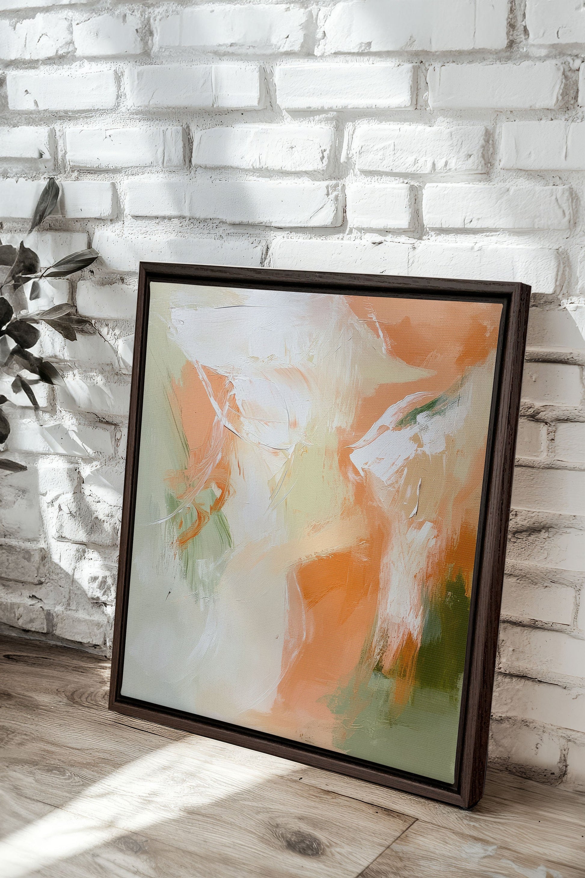 PEACHY FLOW, Stretched Canvas Artwork