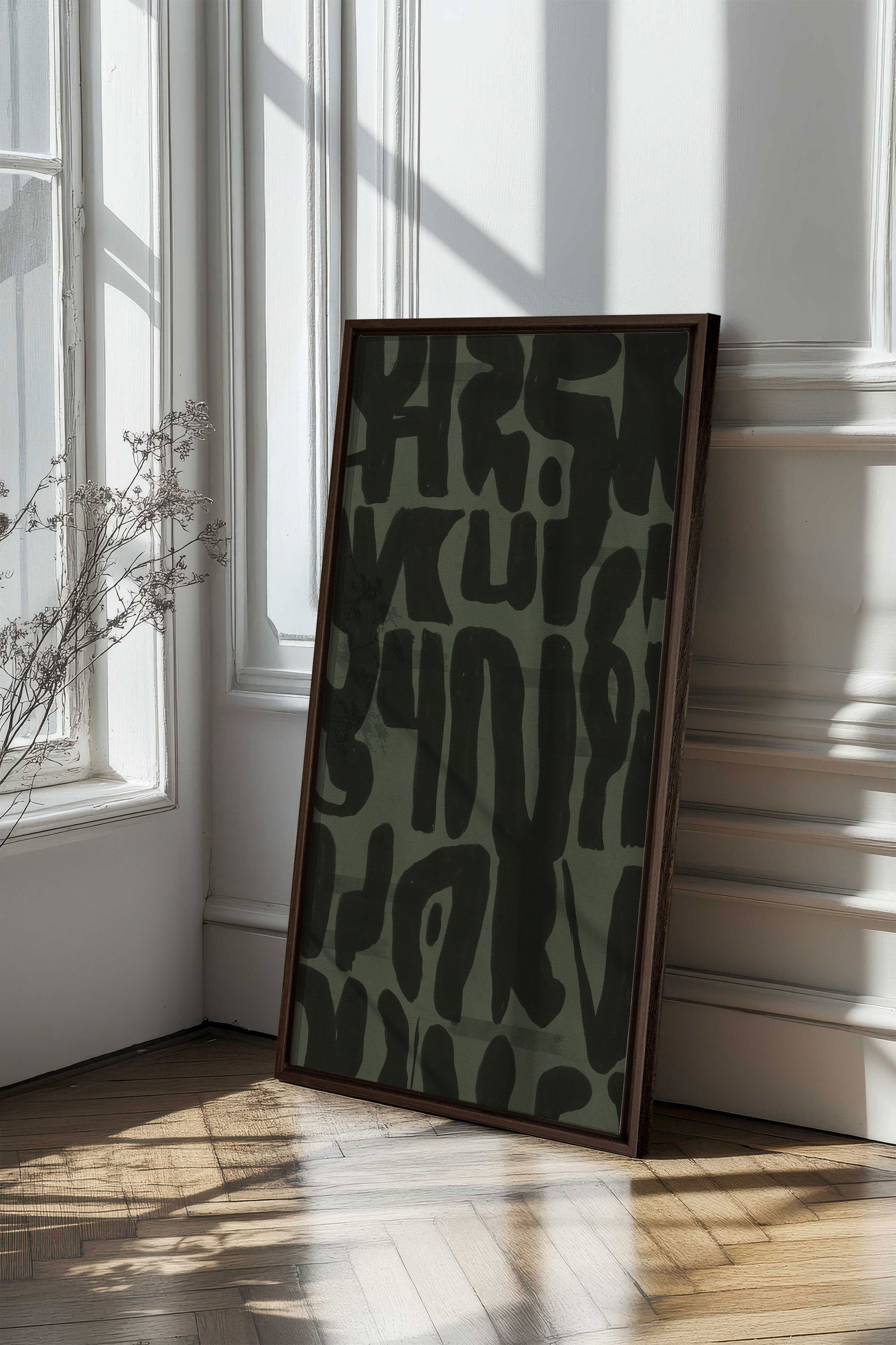 WILD SCRIPT, Stretched Canvas Artwork