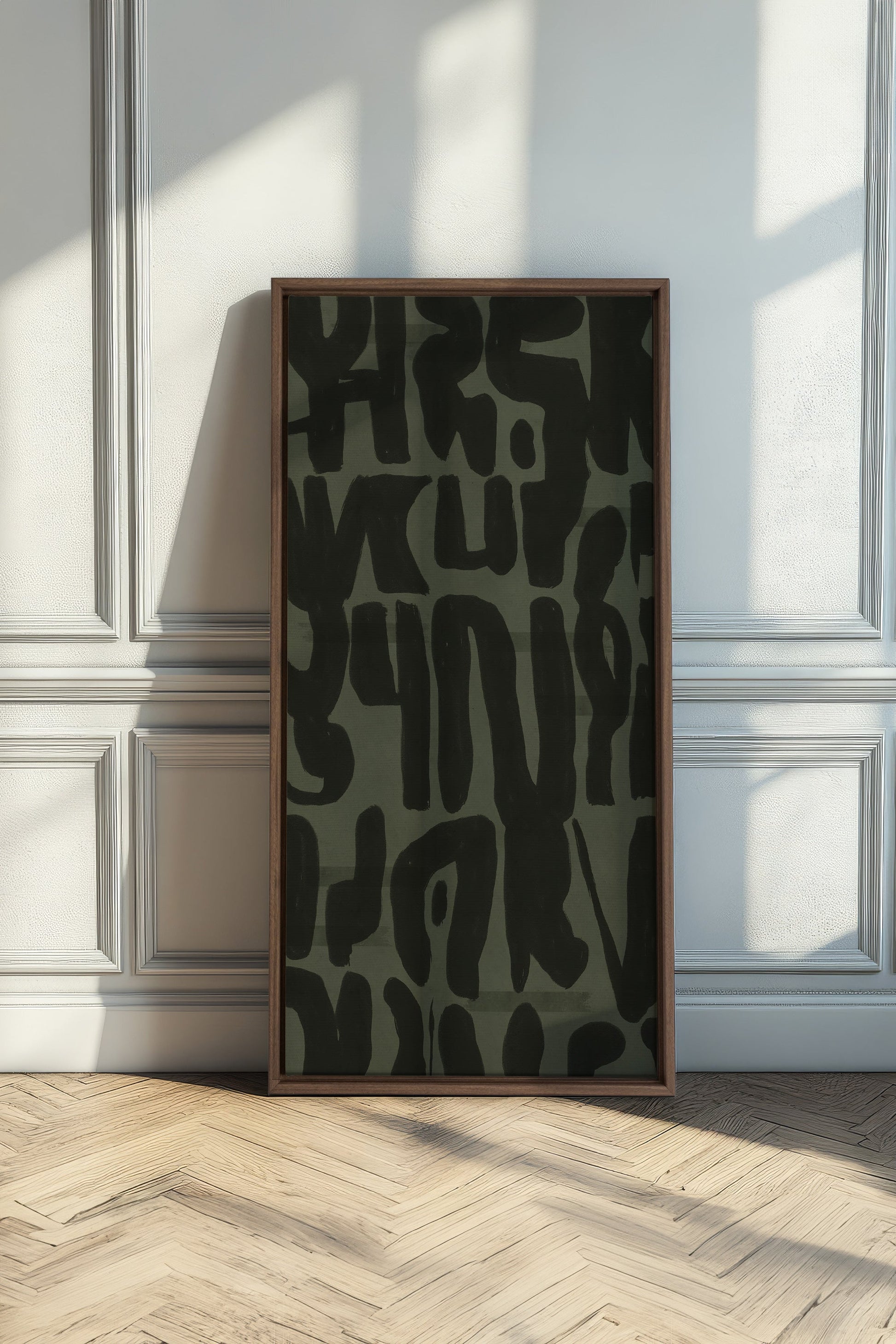 WILD SCRIPT, Stretched Canvas Artwork