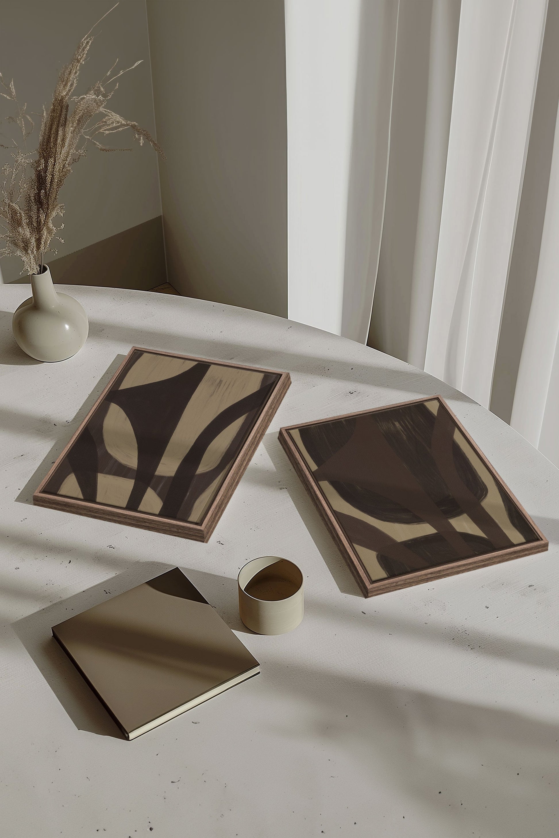 SOFT PATHWAYS DUO (2 Stretched Canvas Artworks)