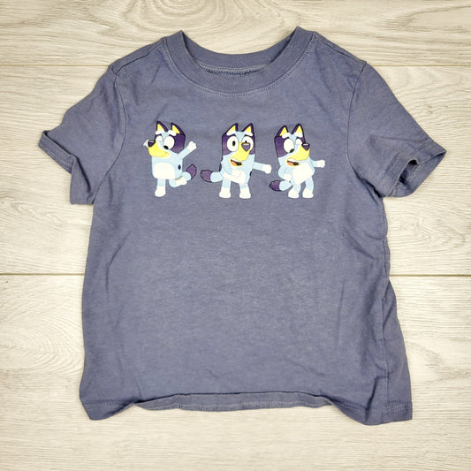 CHLV1 - Blue-grey Bluey t-shirt. Size 2T