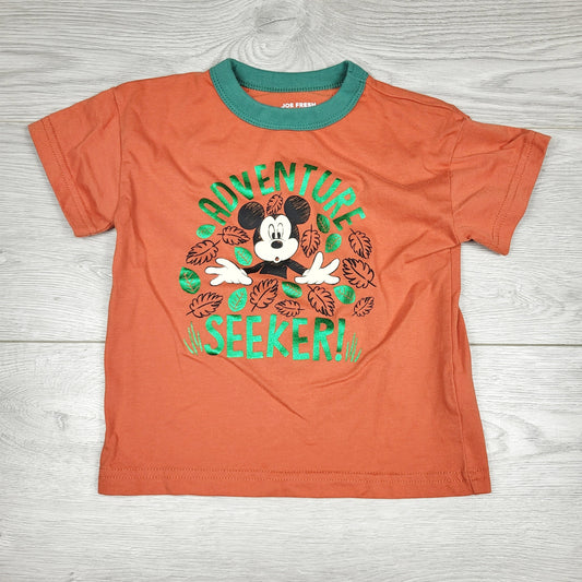 CHLV1 - Joe x Disney orange Mickey Mouse t-shirt. Size 2T