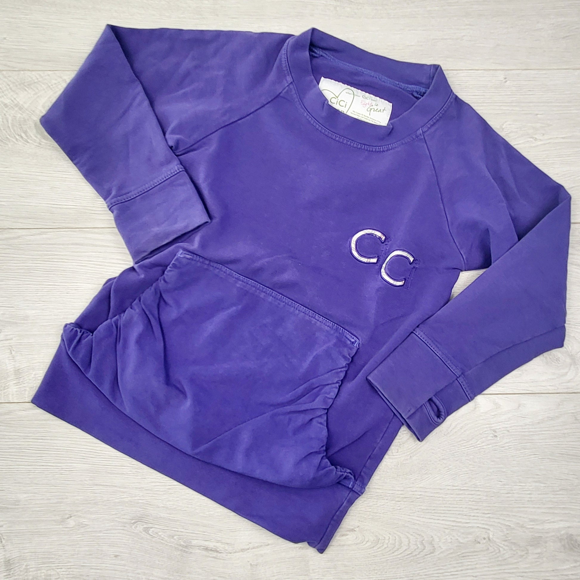 MGRE1 - Pull violet Cici (Peekaboo) Beans. Taille 8 🍁