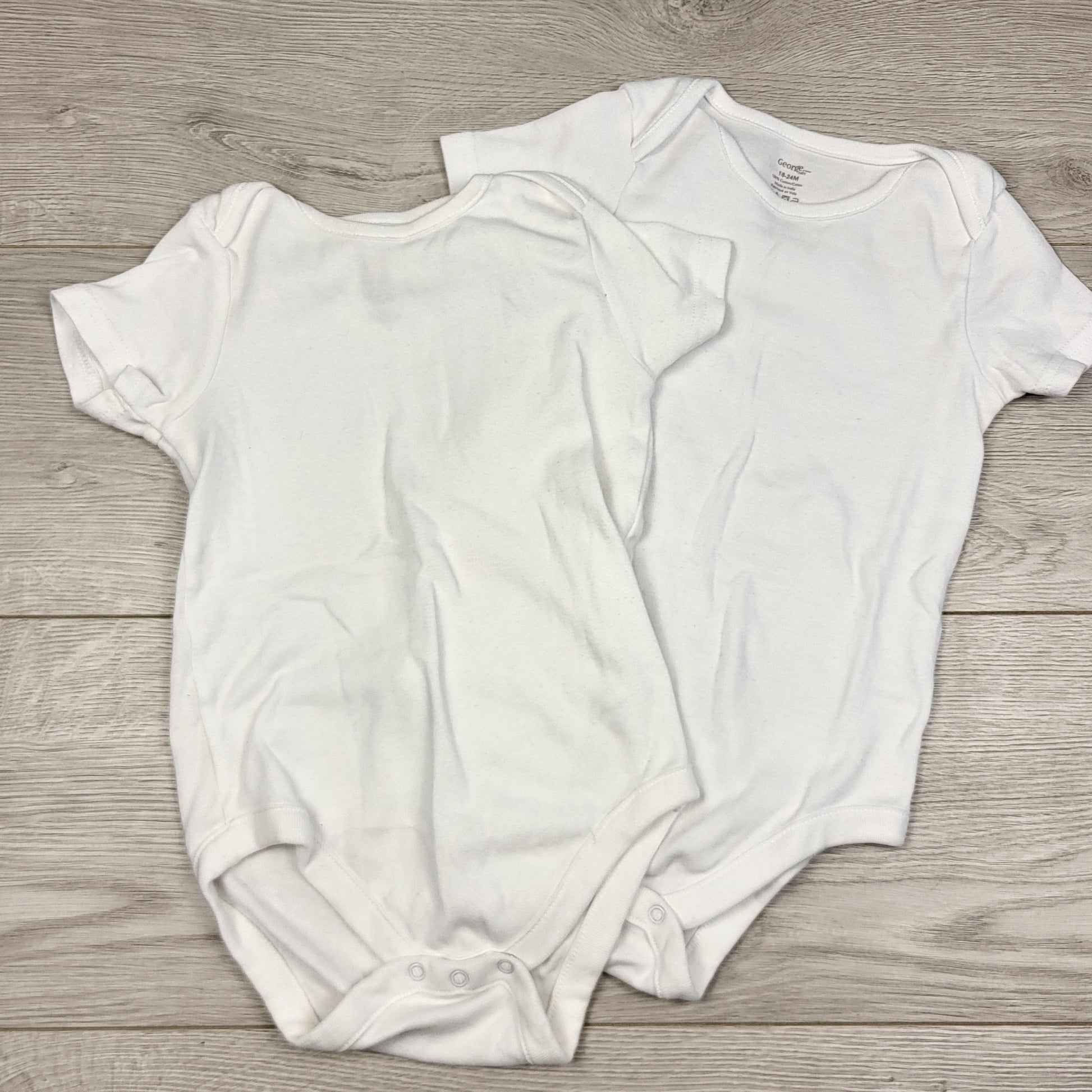 RUBH1 - Body George blanc. Taille 18-24 mois