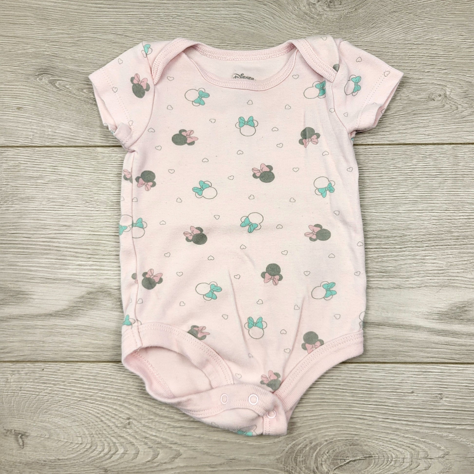 CAAC1 - Body Minnie Mouse rose Disney pour bébé. Taille 0-3 mois