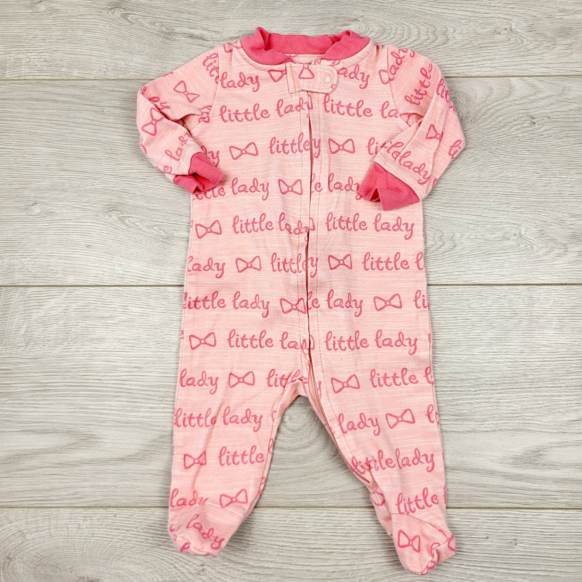 CAAC1 - Grenouillère Koala Baby rose zippée en coton « Petite Dame ». Taille 0-3 mois