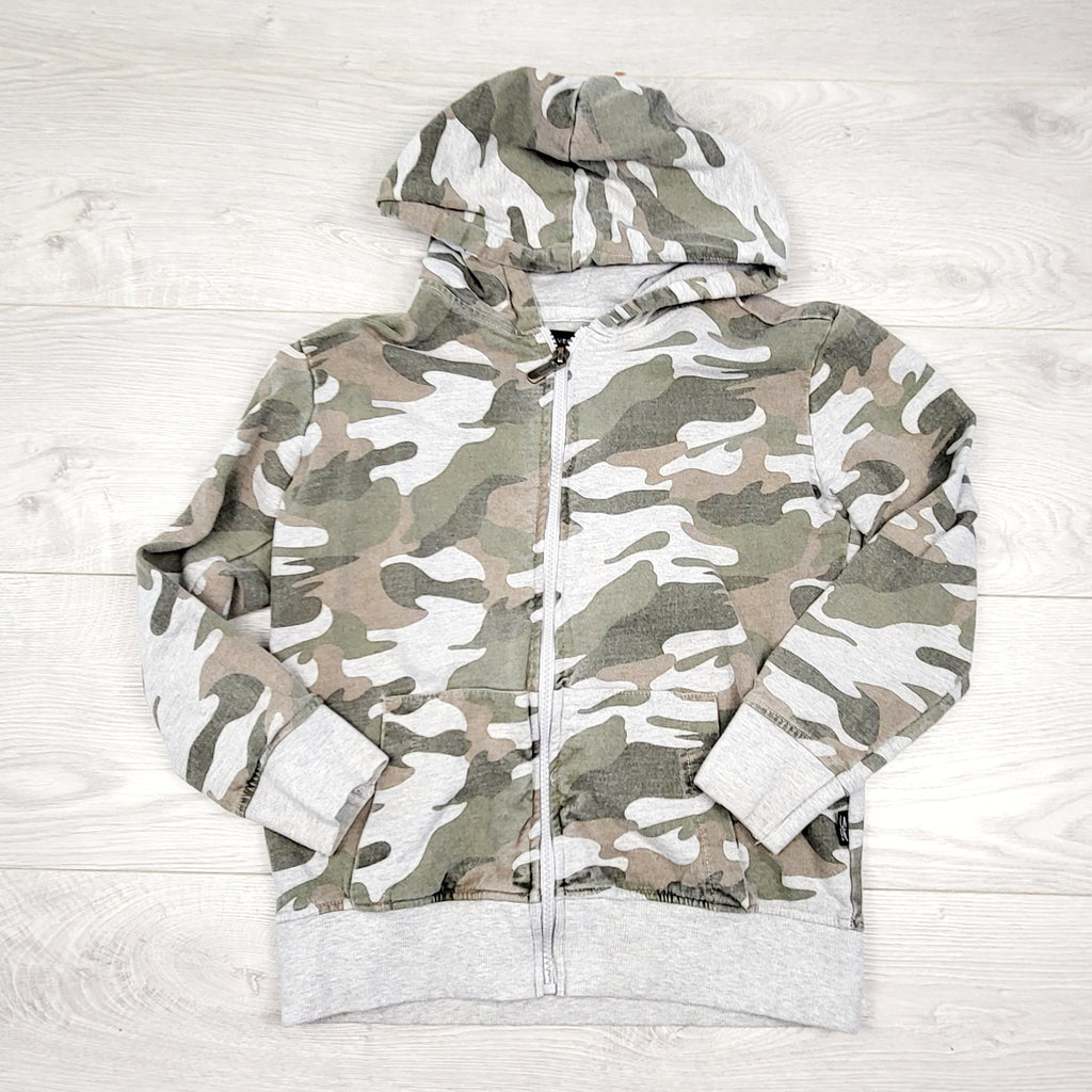 RHW1 - Sweat à capuche zippé en coton camouflage Silver Jeans. Taille 8