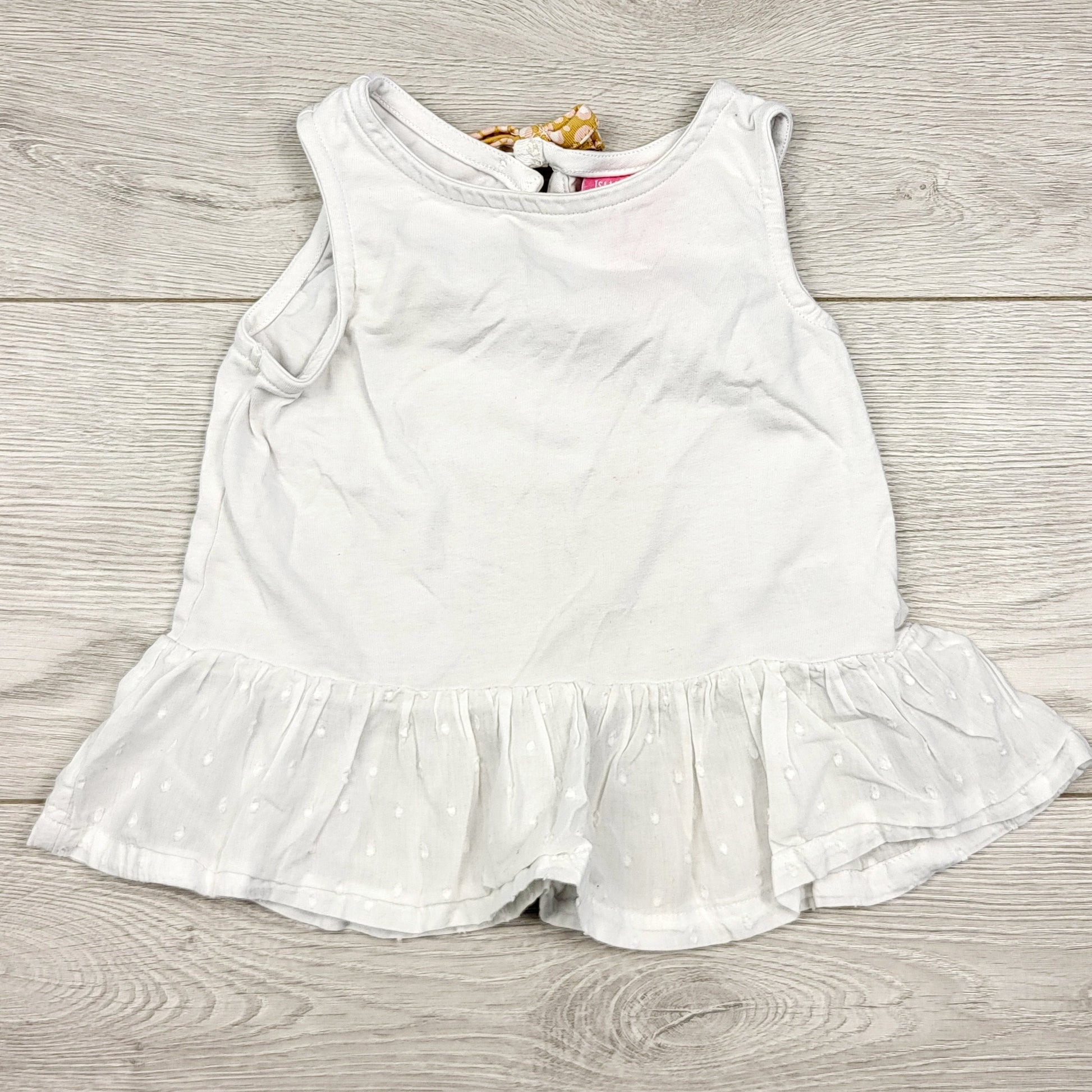 RUBH2 - Haut blanc sans manches Isaac Mizrahi. Taille 18 mois