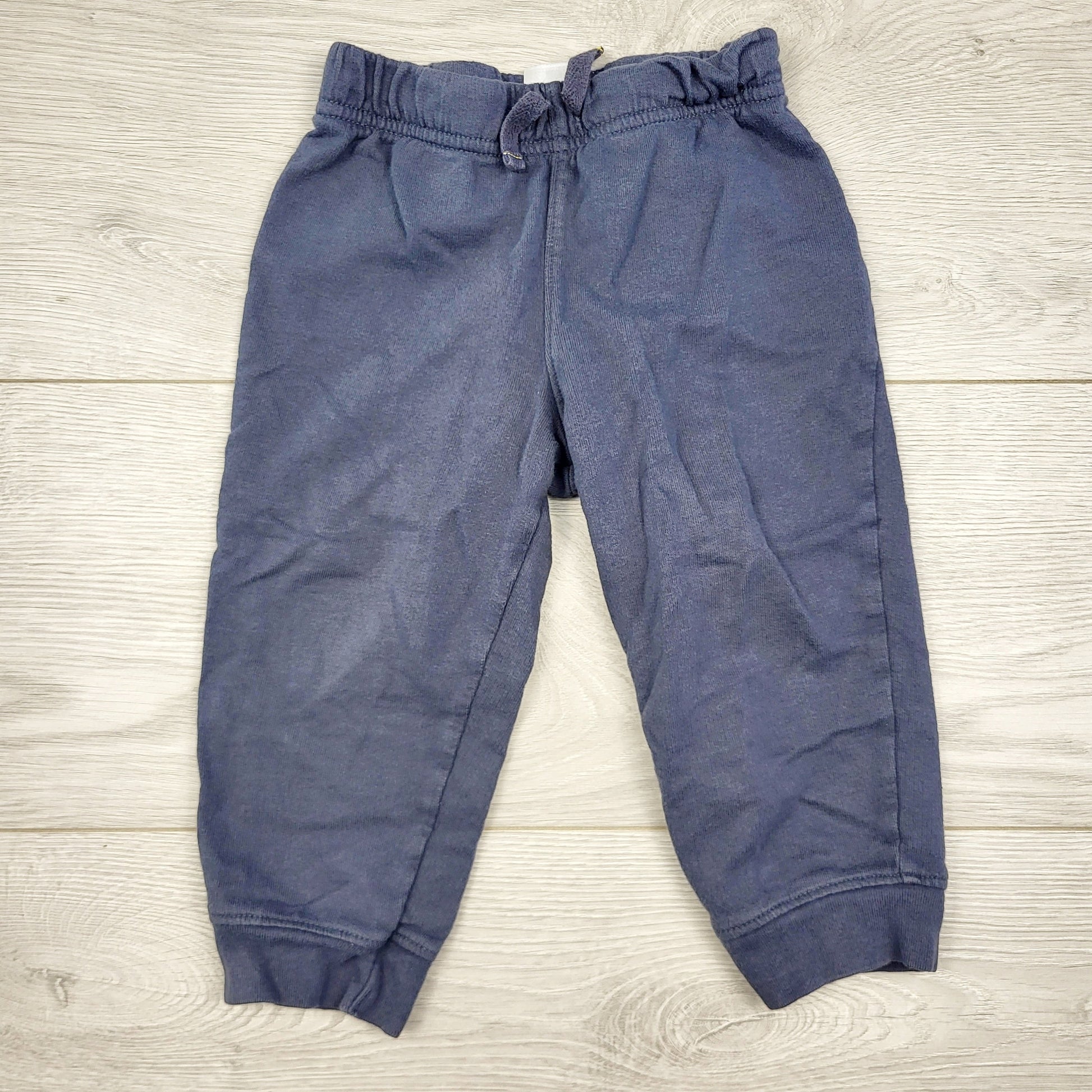 RUBH22 - Pantalon en coton bleu-gris Child of Mine. Taille 18 mois