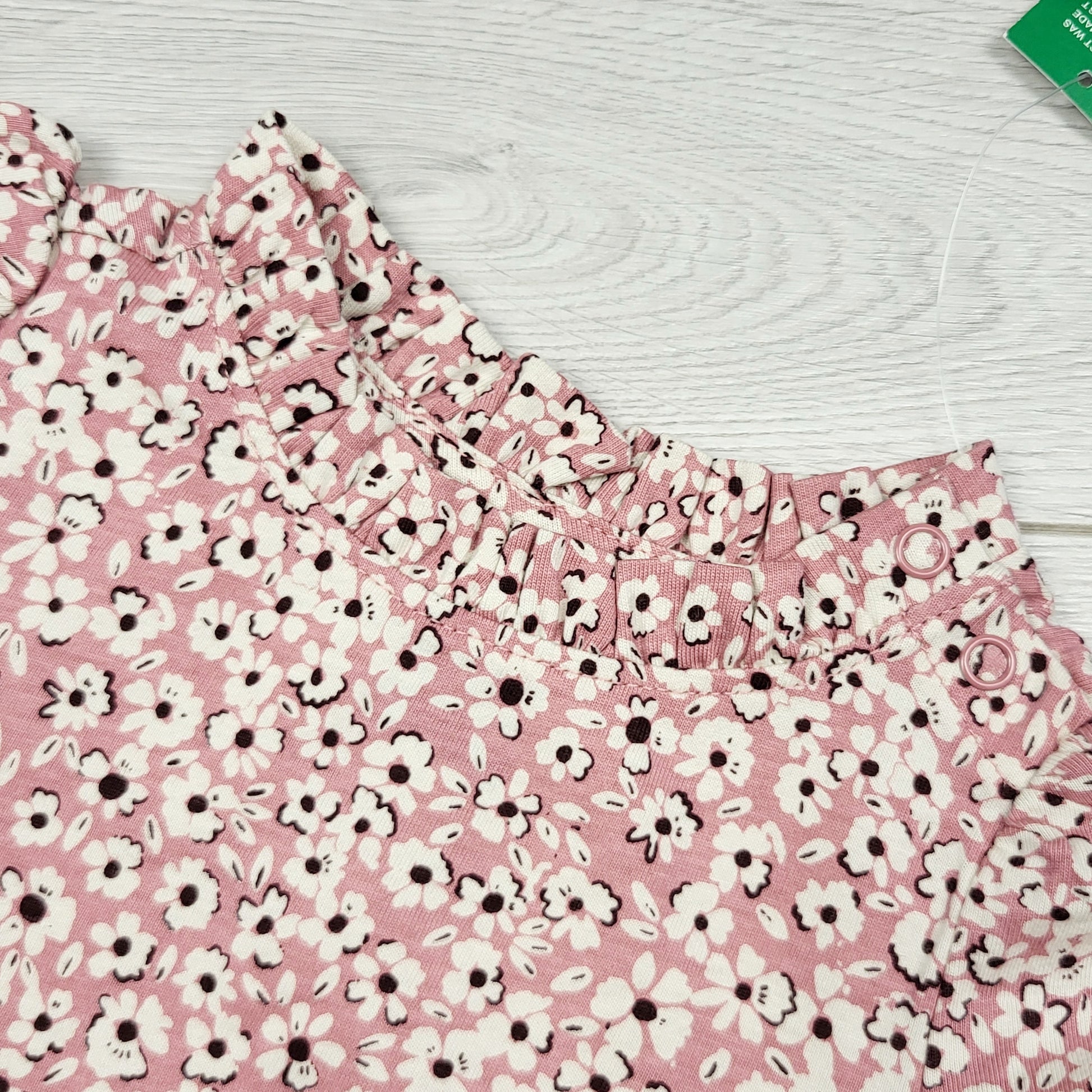 DMKY2 - NOUVEAU - Body Gap rose à imprimé floral. Taille 3-6 mois