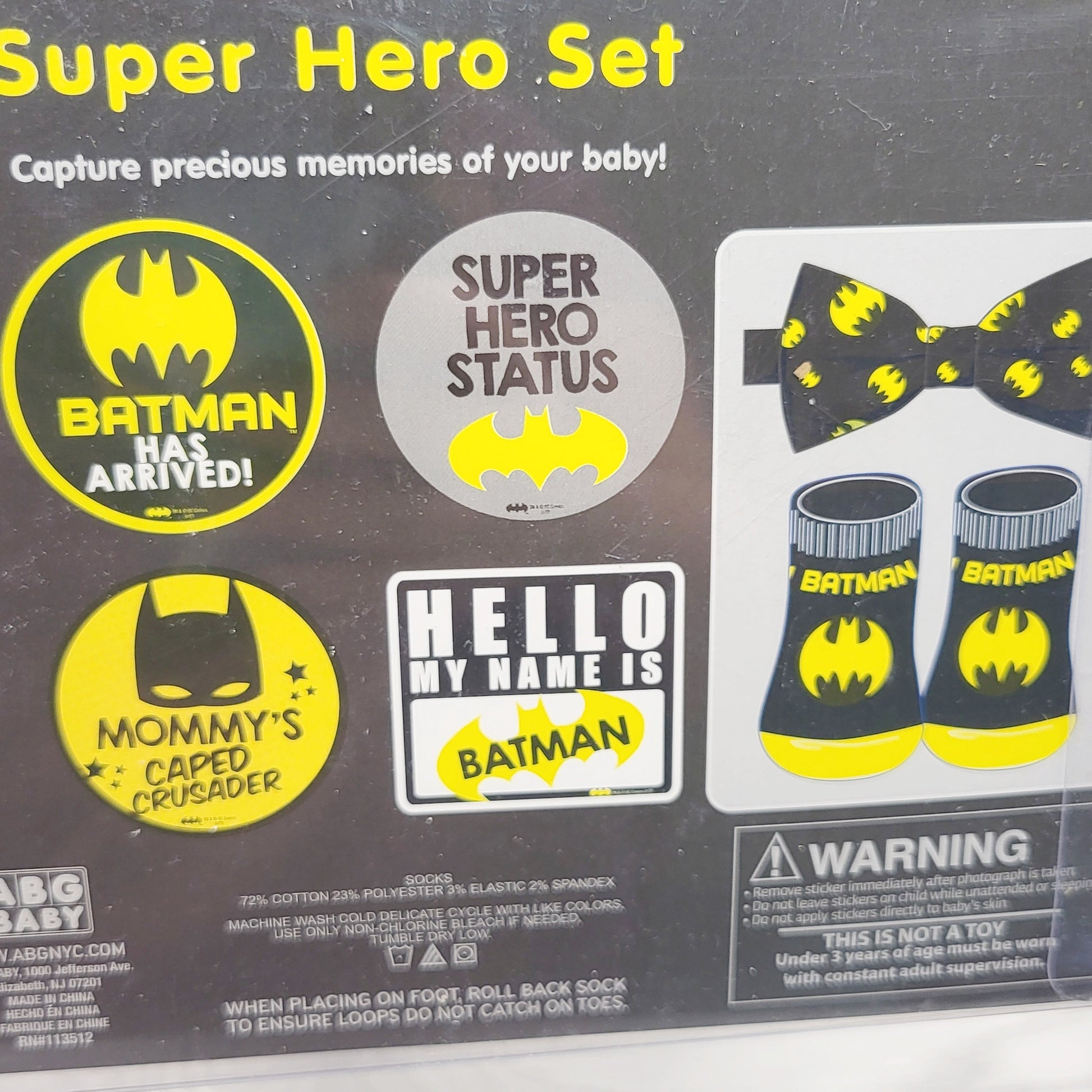 DMKY3 - NOUVEAU - Coffret Super Héros Batman. 0-12 mois