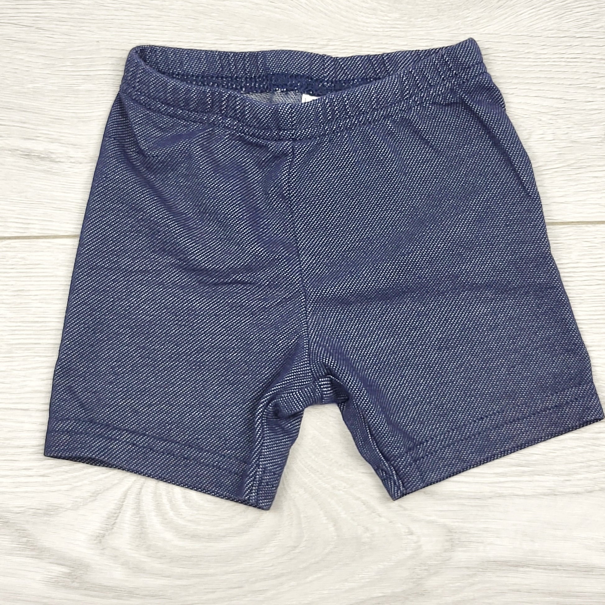 ECRS1 - Short cycliste Carters en coton aspect denim. Taille 12 mois