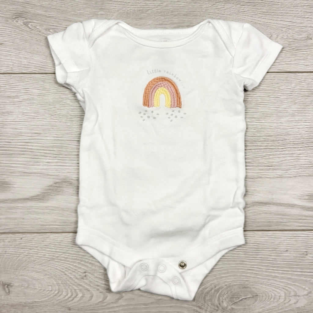 ECRS1 - Body George blanc avec arc-en-ciel. Taille 0-3 mois