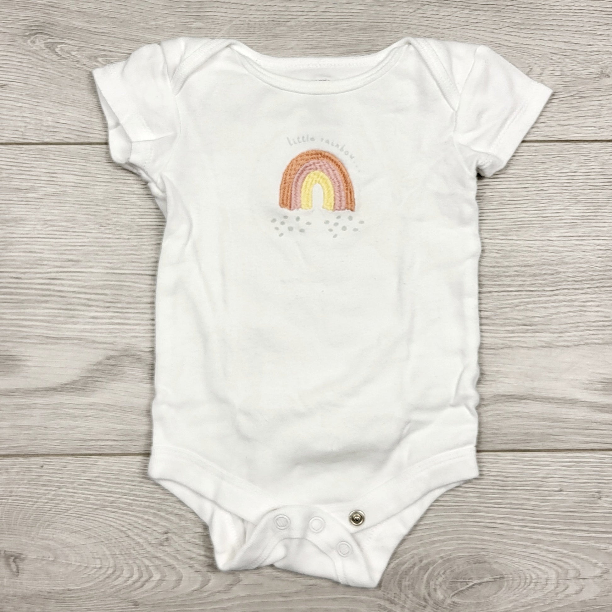 ECRS1 - Body George blanc avec arc-en-ciel. Taille 0-3 mois