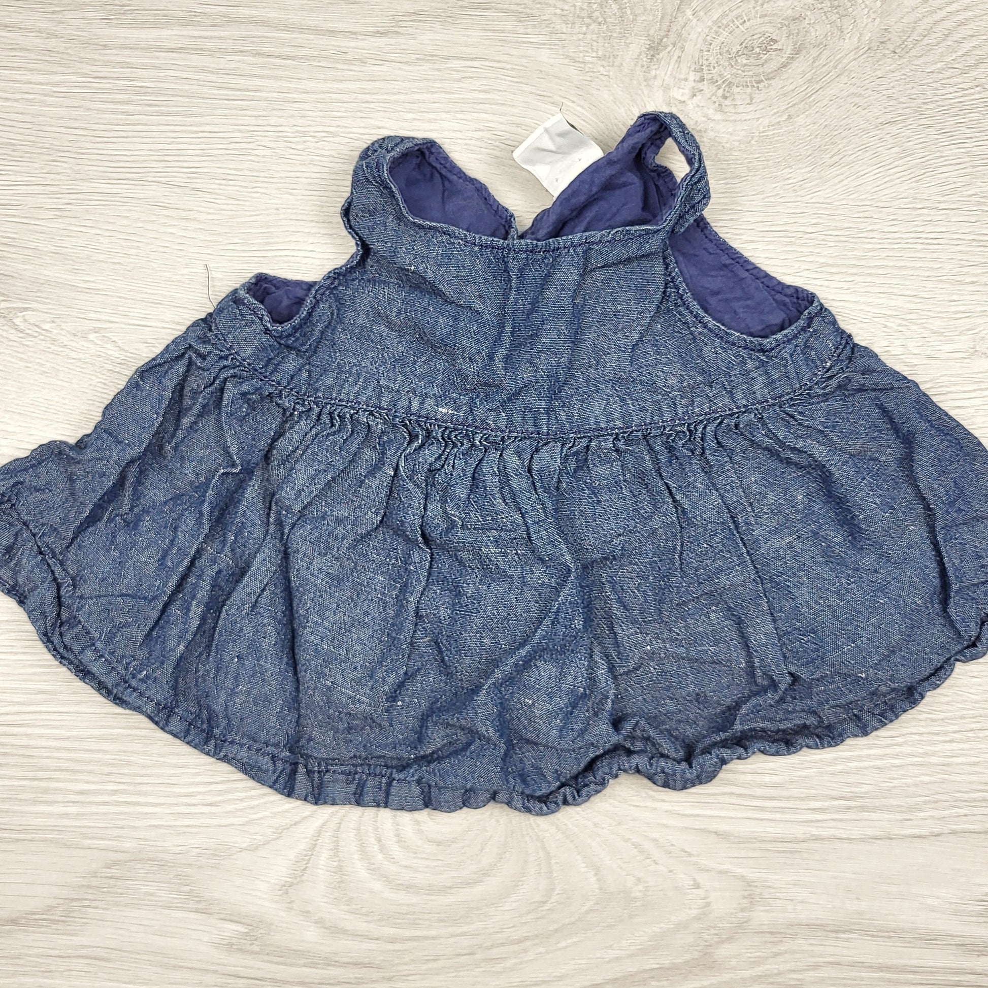 ECRS11 - Haut sans manches en jean Gap fendu dans le dos. Taille 3-6 mois