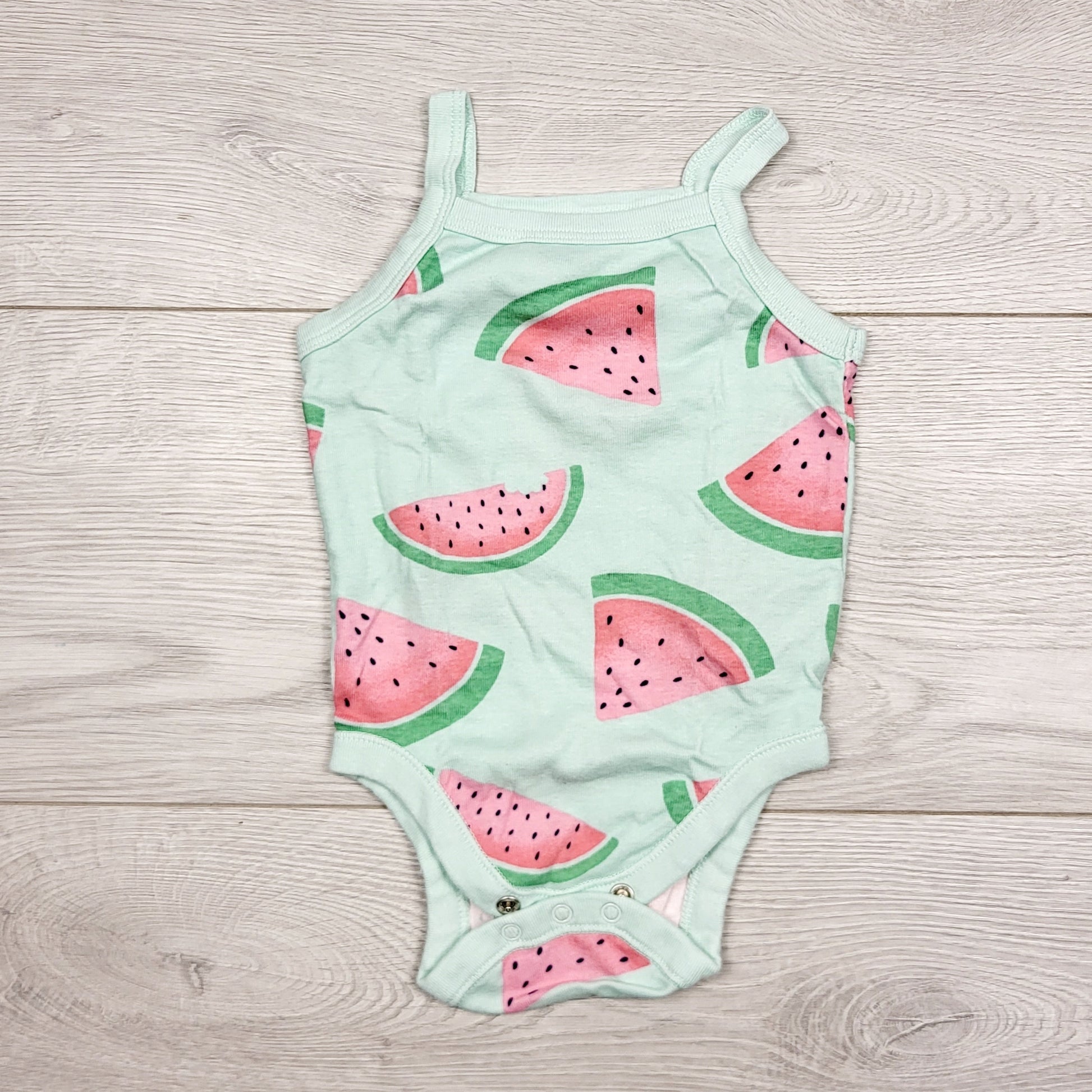 ECRS11 - Body Old Navy style débardeur pastèque menthe. Taille 3-6 mois