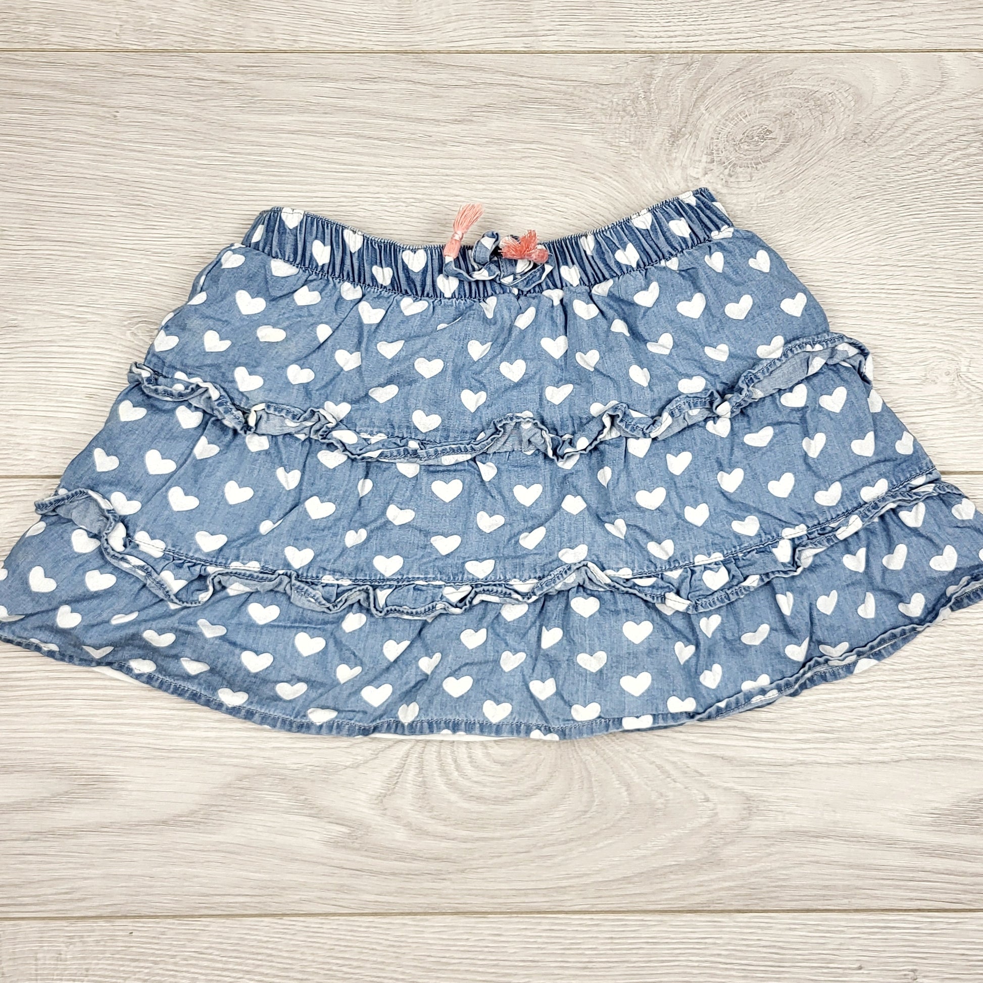 LKAN1 - Jupe Hatley bleue à volants et cœurs. Taille 2T 🍁