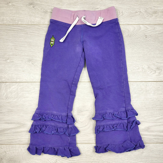 KSAL2 - Pantalon à volants violet Peekaboo Beans. Taille 2T 🍁