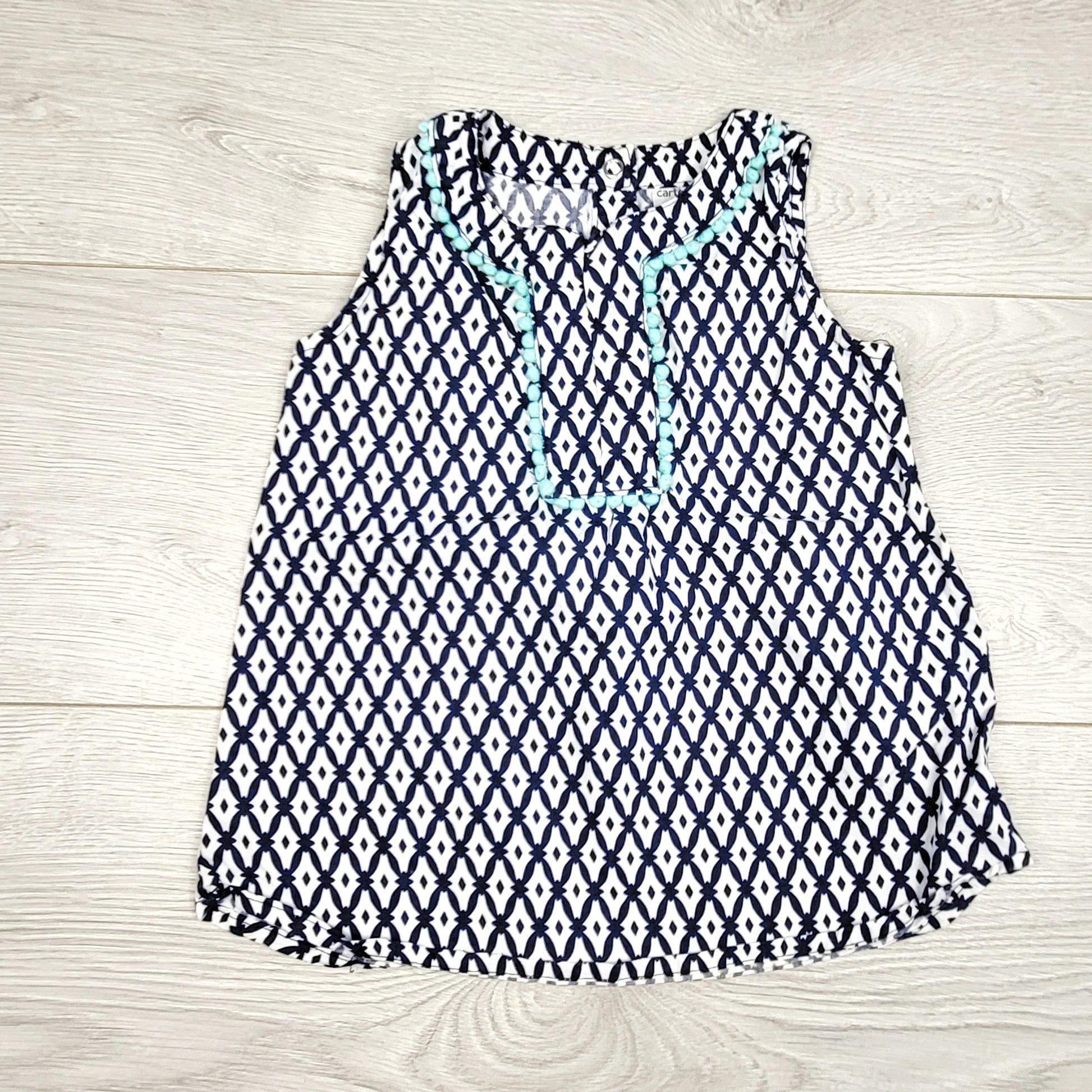 KSAL2 - Tunique Carters bleu marine à motifs. Taille 24 mois