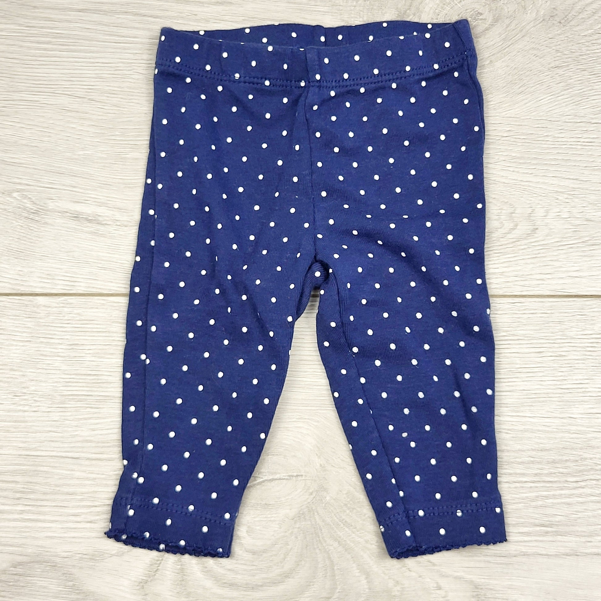 KSAL2 - Legging Carters bleu marine à pois. Taille 3 mois