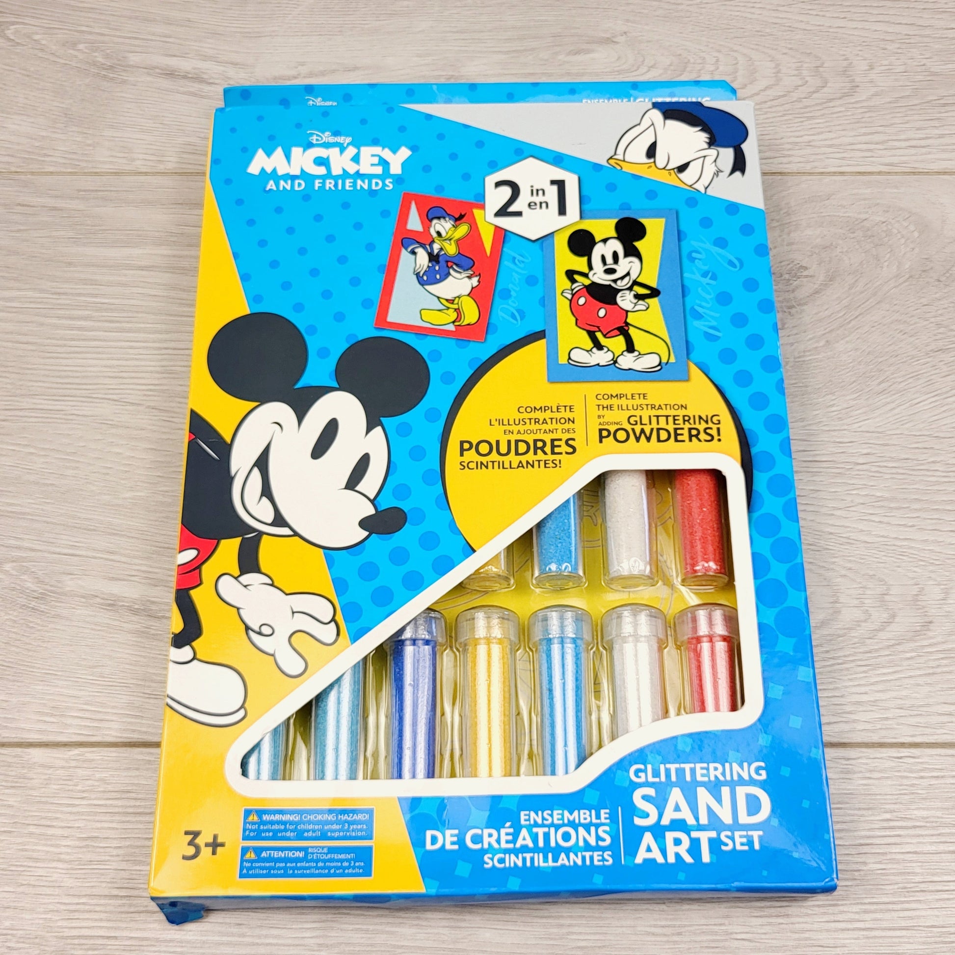 KSAL3 - NOUVEAU - Ensemble de sable pailleté Mickey et ses amis