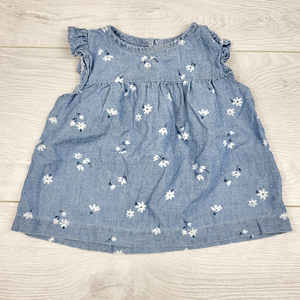 MARK1 - Robe en chambray à imprimé floral Carters. Taille 6 mois