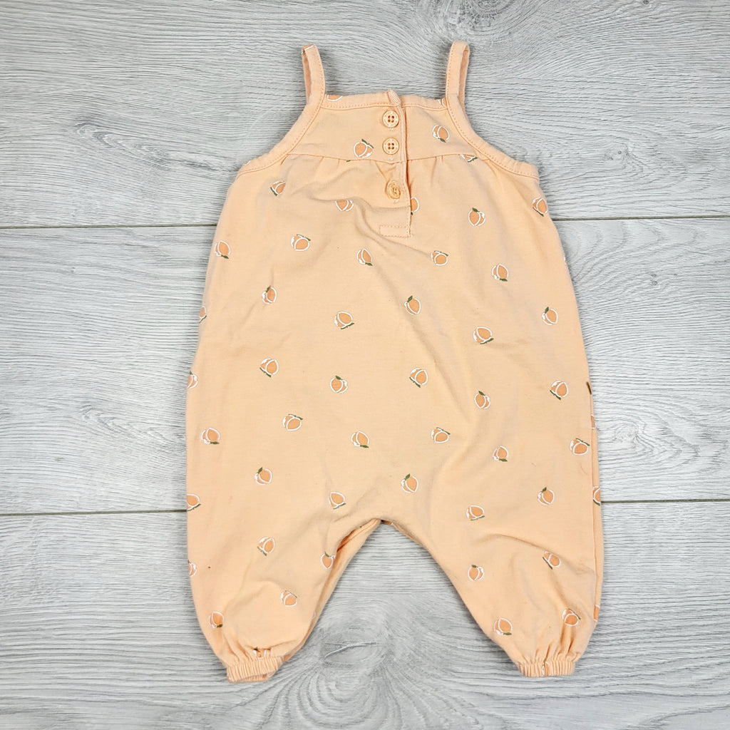 MARK1 - Barboteuse débardeur en coton Miles the Label à motif pêche. Taille 3 mois 🍁