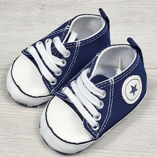 STMA1 - Navy soft soled shoes. Approx 0-6 months