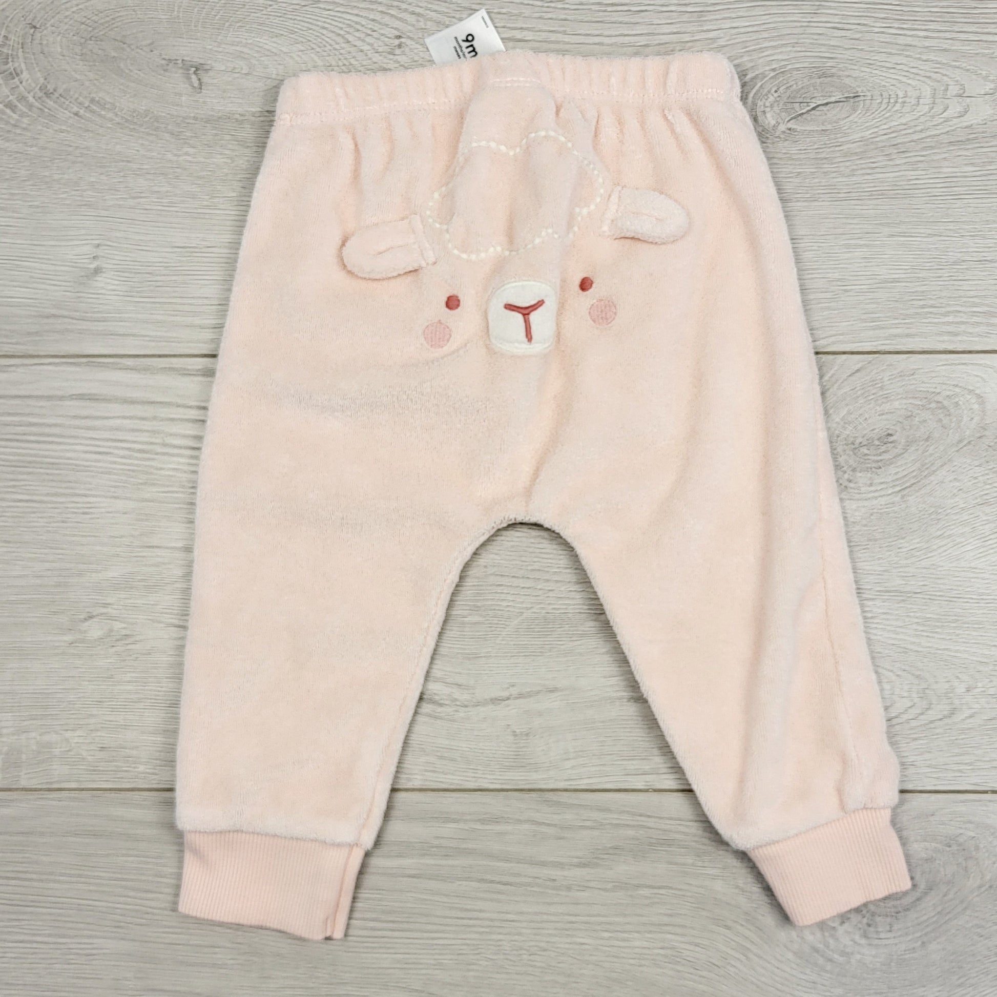 STMA1 - Pantalon Carters en éponge rose avec doublure en agneau. Taille 9 mois