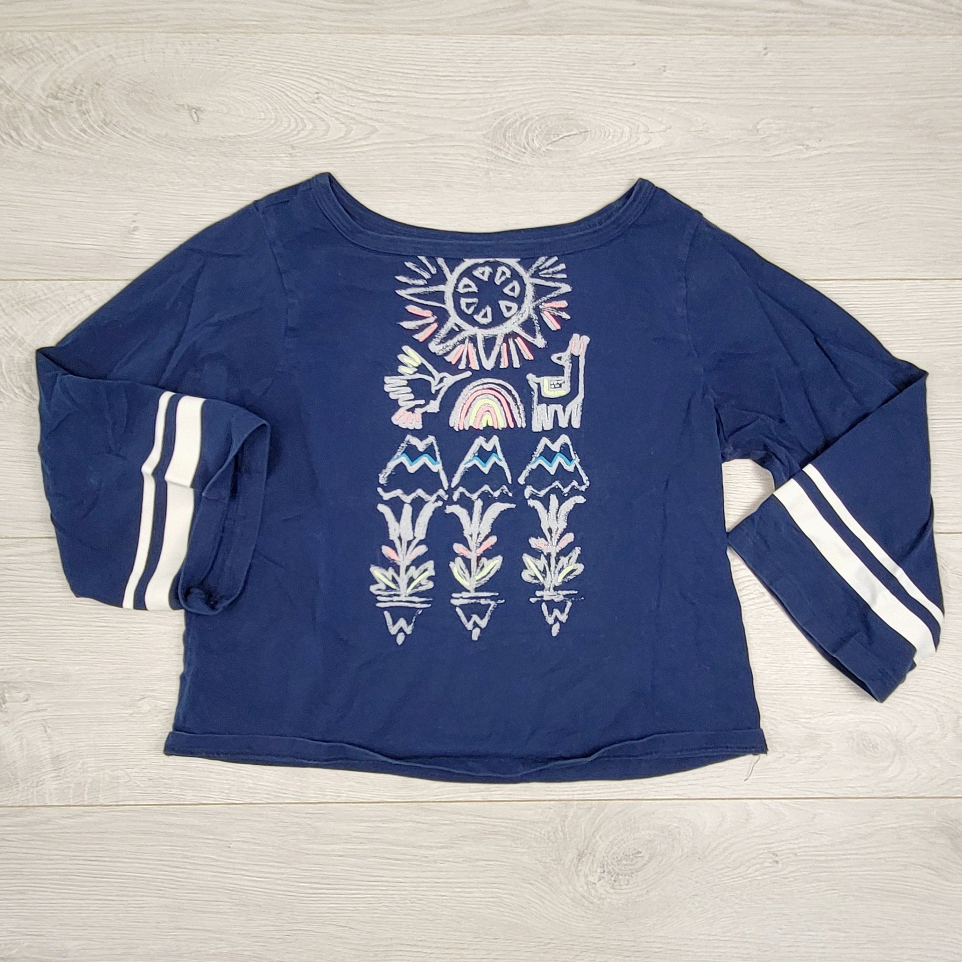 SHRSS22 - Haut court bleu marine à manches larges, collection Tea. Taille 44