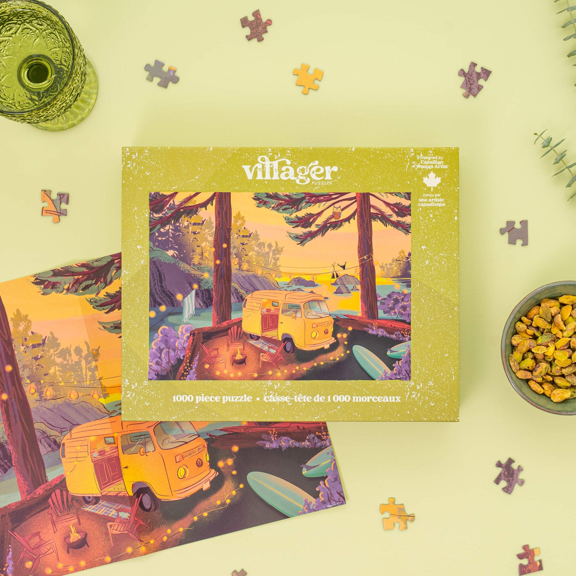 Twilight Campsite | 1000-Piece Puzzle for Adults | Designed in Canada by Capri Sadler