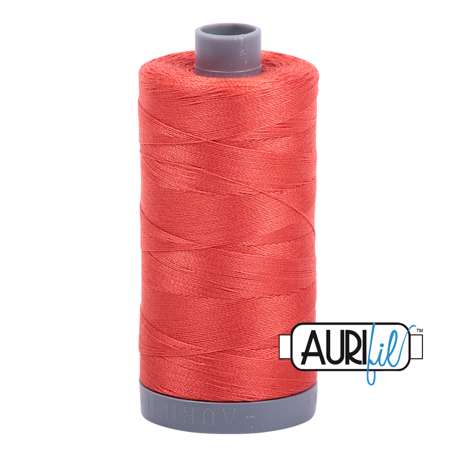 Fil Aurifil - Rouge orange clair 2277 - 28wt