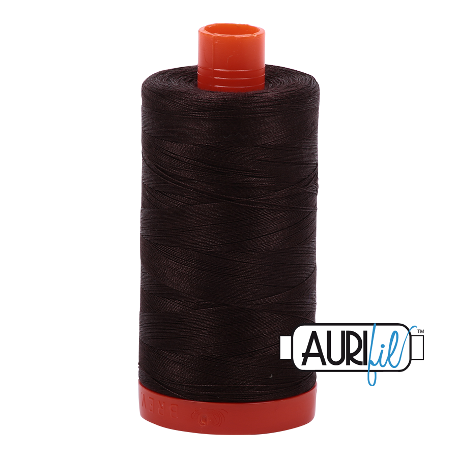 Aurifil Thread - Very Dark Bark 1130 - 50 wt
