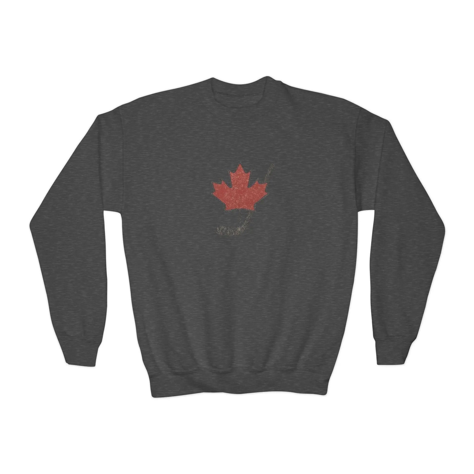 Sweat-shirt ras du cou pour jeunes Maple Stick – Fierté de la feuille d'érable