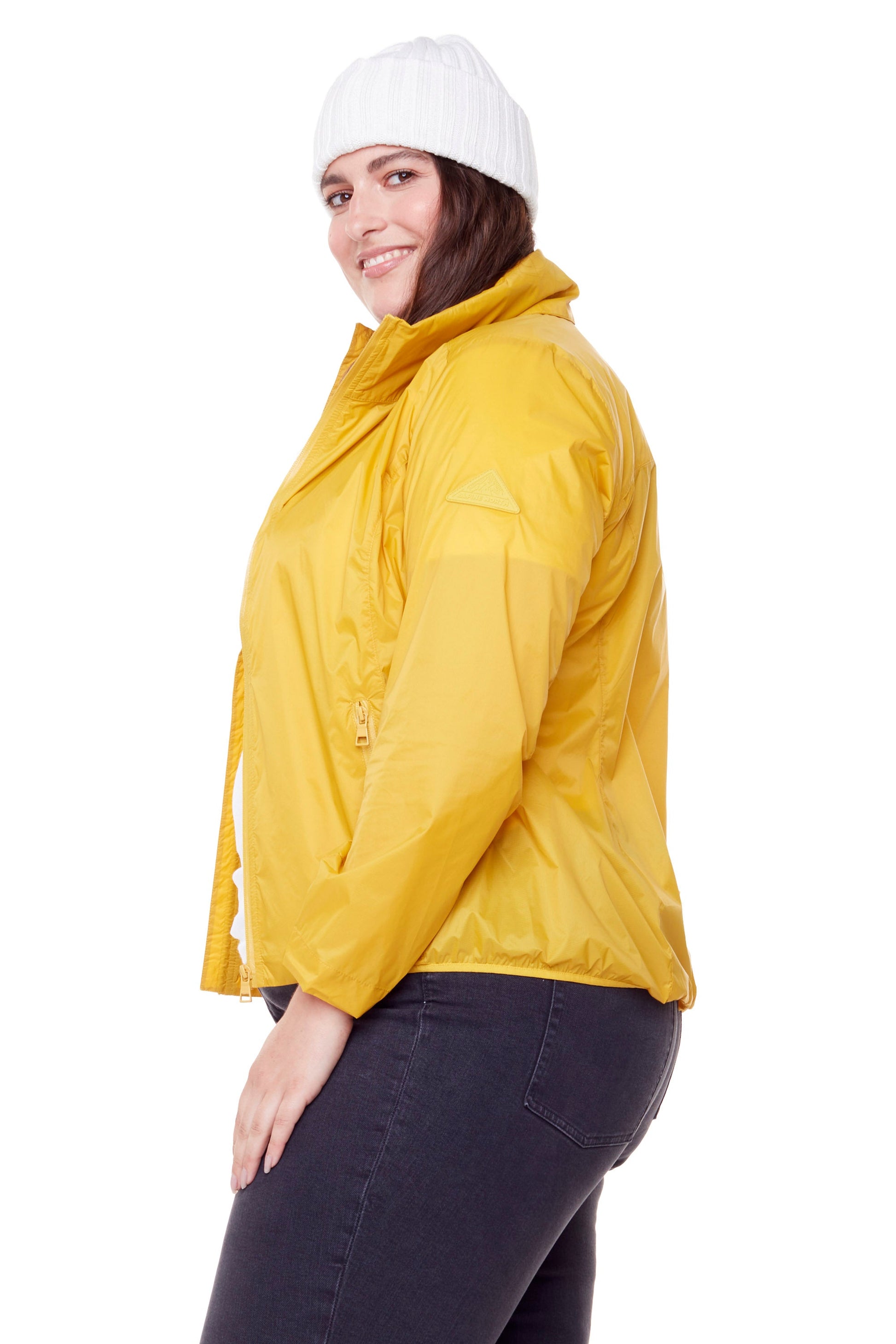 PELLY PLUS | VESTE COUPE-VENT ULTRA-LÉGÈRE (RECYCLÉE) POUR FEMME, JAUNE (TAILLE GRANDE)